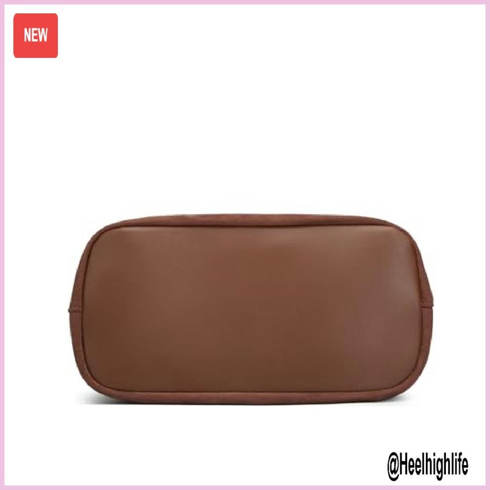 Large Suede Hobo Shoulder Bag with Bow Detail - Holds iPad Essentials - Picture 6 of 8